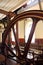Industrial heritage: historic steam pump wheel v
