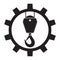 Industrial Hook Icon. Construction Crane Logo. Old Lifting Machinary and Steel Rope.