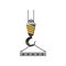 Industrial hook with reinforced concrete slab icon