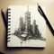 Industrial-inspired City Sketch With Bold Structural Designs