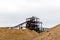 Industrial landscape with sand and gravel separator