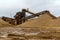 Industrial landscape with sand and gravel separator