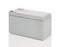 Industrial lead acid battery on white