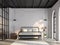 Industrial loft bedroom 3d render