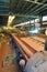 Industrial machine for making steel pipes