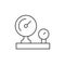 Industrial manometer line outline icon