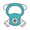 Industrial mask protection, covid 19 coronavirus prevention spread outbreak disease pandemic line and fill style icon