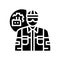 industrial mechanic repair worker glyph icon vector illustration