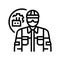 industrial mechanic repair worker line icon vector illustration