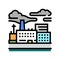 industrial metropolis color icon vector illustration