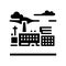 industrial metropolis glyph icon vector illustration