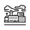 industrial metropolis line icon vector illustration