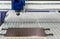 Industrial milling engraving machine closeup