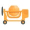 Industrial mixer icon cartoon vector. Cement truck