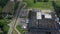 Industrial Modern Warehouse Loading Dock Ourdoor. Aerial view