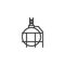 Industrial oil tank line icon