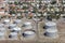 Industrial Oil Tanks Standing Beside Suburban Residential Area