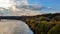 Industrial panorama of the river.