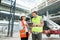 Industrial portrait of male and female construction engineers