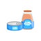 Industrial Products, Tin Can With Meat And Glass Bottle With Juice Supplemental Baby Food Products Allowed For First