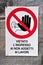 Industrial prohibitory sign.