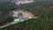 Industrial quarry for stone mining in the mountains view from above