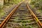 Industrial railway track in daytime