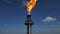 industrial refinery gas flare, disposing of unwanted flammable gases and vapors