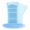 Industrial refrigerator repair icon, cartoon style