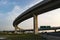 The industrial ring road. View from the bottom of the elevated sky