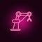 Industrial robot neon icon. Elements of Artifical intelligence set. Simple icon for websites, web design, mobile app, info