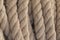 Industrial rope. Close-up rope as background - texture.  Nautical rope. Nautical background.