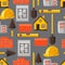 Industrial seamless pattern with housing