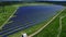 Industrial solar energy farm producing clean renewable energy from sun