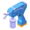 Industrial spray gun icon isometric vector. Car sprayer