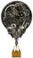 Industrial Steampunk Hot Air Balloon Isolated