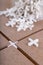 Industrial tiles and plastic crosses for tiling. Accessories for construction workers