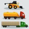 Industrial transportation freight trucks