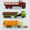 Industrial transportation freight trucks