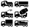 Industrial trucks icons set