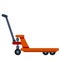 Industrial warehouse tool. Platform trolley and Handcart with wheel