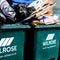 Industrial Waste Wheely Bins Full Of Waste With No People