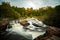 Industrial Waterfalls Vibrant Dead River Falls