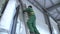 Industrial Worker Climbing Up ladder