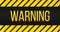 Industrial Yellow lines on a black background with warning sign. illustration.