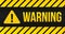 Industrial Yellow lines on a black background with warning signand exclemation mark. illustration.