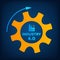 Industry 4.0 revolution gear and factory icon
