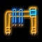 industry crane neon glow icon illustration