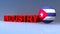 Industry with cuba flag on blue