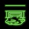 industry drainage system neon glow icon illustration